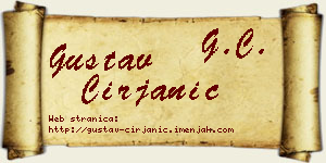 Gustav Ćirjanić vizit kartica